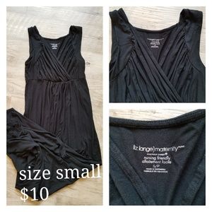 Maternity black maxi dress
